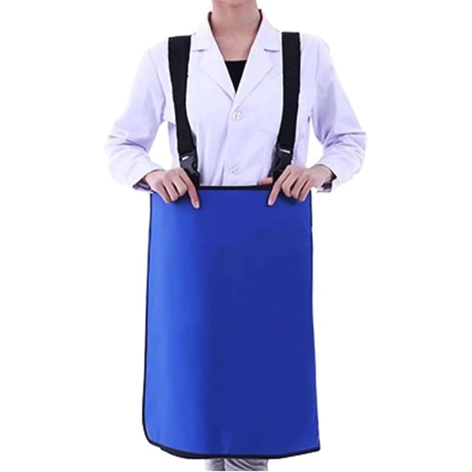 Chaleco de Plomo Delantal de Plomo Resistente a la radiación de Rayos X Falda con Correa Trasera de Plomo Delantal de Plomo Delantal de Plomo con Protector de tiroides para Rayos X