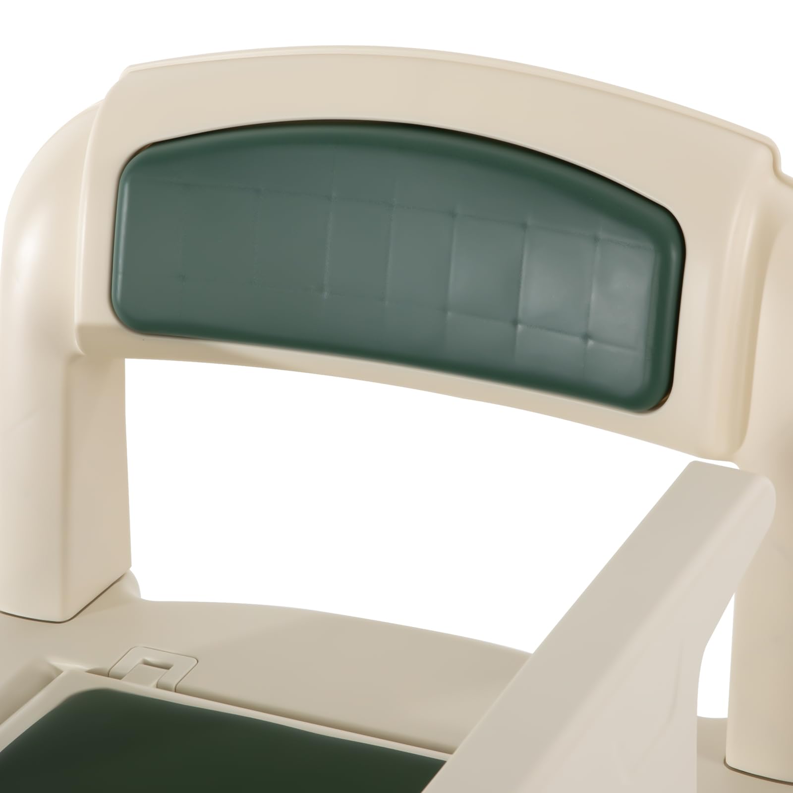 WC portatile per adulti, con Sensory Light, fino a 200 kg, con braccioli, schienale, WC da campeggio, per malati, anziani, disabili e donne incinte (verde + bianco)