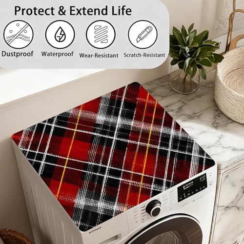 Image of Washer Dryer Top Cover Mat, Non-Slip Laundry Room Decor, Laundry Room Kitchen Appliance Decor Protector Size 23.6x19.7in