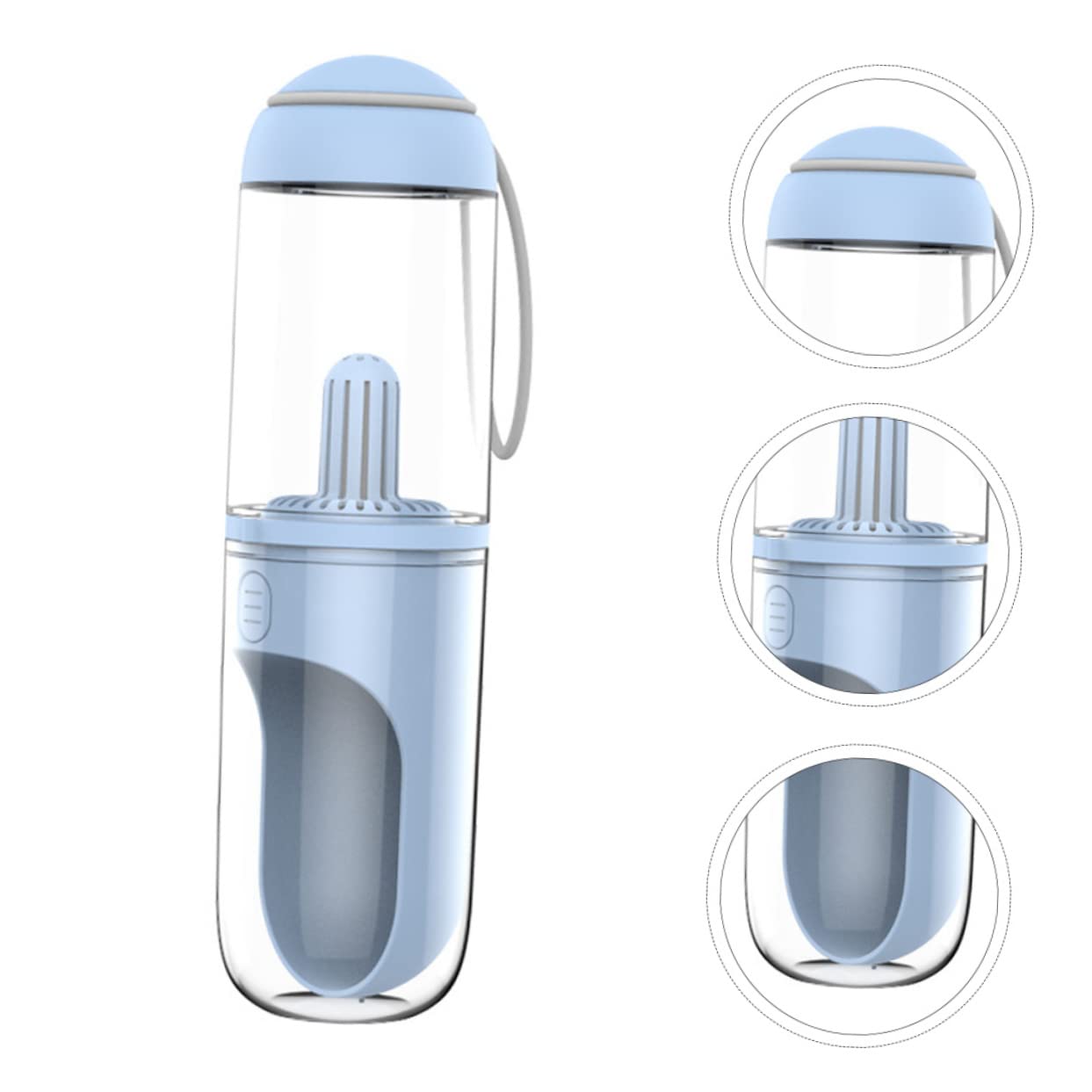 ERINGOGO Borraccia per Cani e Gatti 330ml, Portatile da Viaggio, ABS PC Silicone, Operazione Mano, Antipolvere, per Uscite
