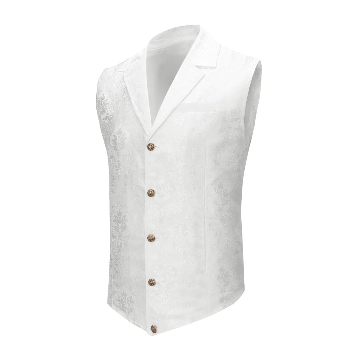 Allthemen Chaleco de traje gótico steampunk para hombre Chalecos occidentales formales Paisley para fiesta boda
