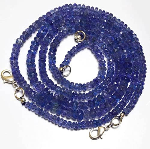 Tanzanite necklace véritables perles rondelles pour remplacer vos bijoux ternes