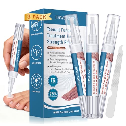 Image of Toenail Fungus Treatment Extra Strength, Fungi Nail Pen, 25% Undecylenic Acid, Ingrown toenail treatment, Repairs Yellow Thick Brittle Toe and foot fungus treatment extra strength - 3pcs