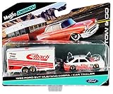 1993 Ford SVT Mustang Cobra #17 with Enclosed Car Trailer Eibach White with Red Stripes Tow & Go...