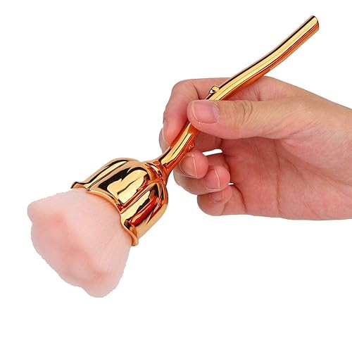 Pinceles para arte de uñas, cepillo de arte de uñas Rose ShapeHandle, material de fibra, multifuncional, cómodo de usar, cepillo para limpiar el
