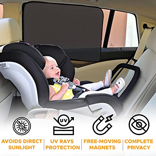 EcoNour Car Window Shades for Side Windows (4 Pack) Front and Rear