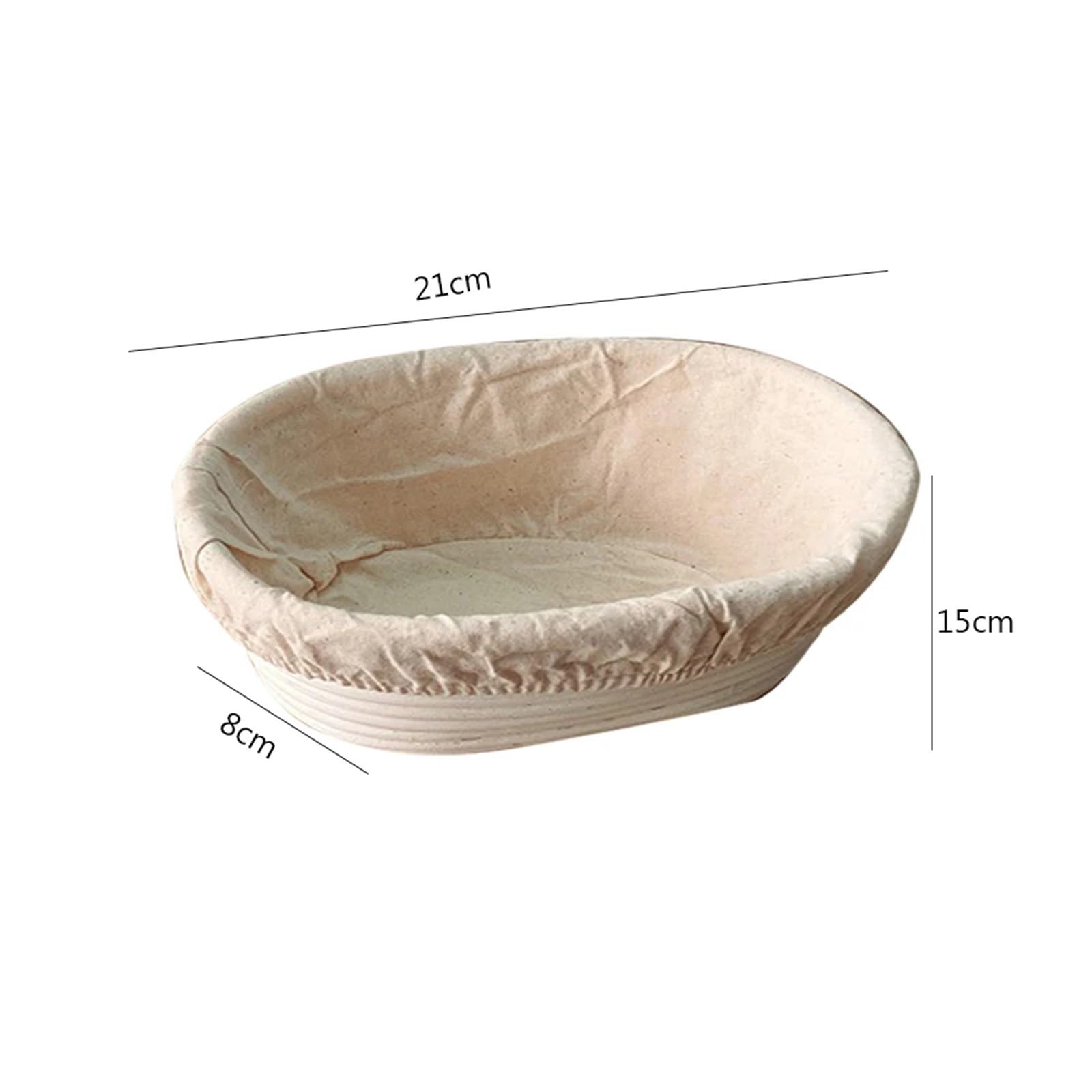 Cesta Para Fermentar Pan Cesta ovalada Banneton Brotform a prueba de pan, cesta de fermentación de la masa de ratán natural, cesta de pan de masa madre, herramienta for hornear en la cocina(Small)