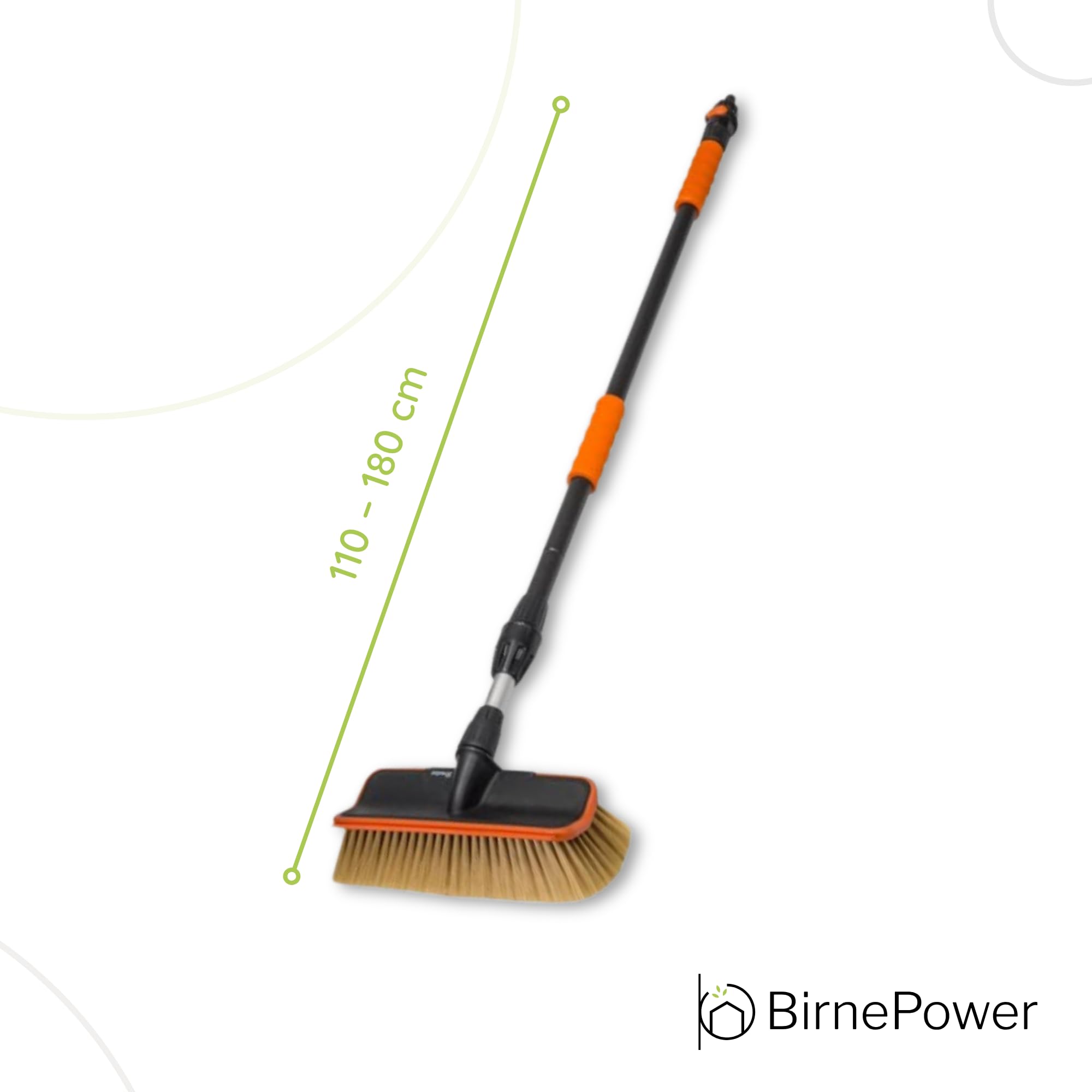 BirnePower Autowaschbürste mit ALU-Teleskopstange 110-180 cm - große
