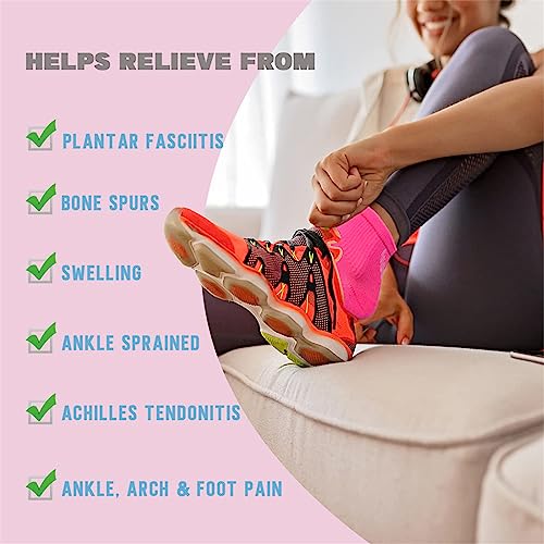 Image of 2Pairs Comprex Ankle Sleeves, Soothe Relief Socks for Neuropathy Pain Women, Plantar Fasciitis Socks for Arch Support, Achilles Tendonitis, and Foot Pain Relief (XL, Red)