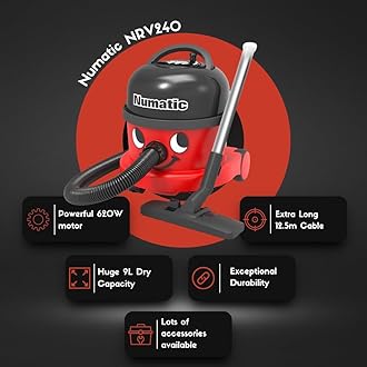 NRV240 Commercial Dry Henry Vacuum Cleaner 9L + Pet Hair Brush - Avern