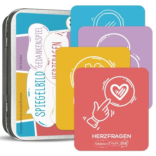 BIROYAL Erzählt euch mehr für Kids - 88 Gesprächskarten In 4 Kategorien - Kennenlernen Spiel - Reisespiele für Kinder - Perfektes Spiel Für Achtsamkeit und Selbstreflexion