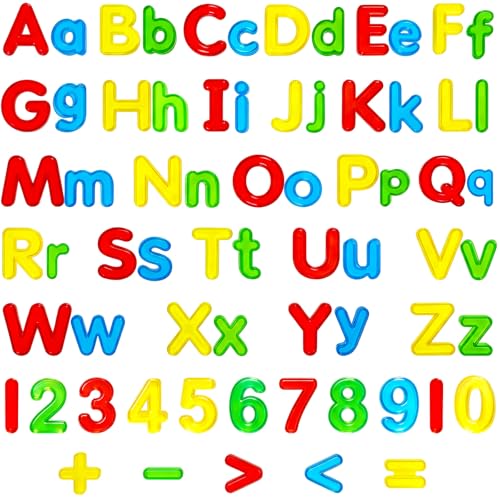Image of Bbiamsleep 67 Pcs Plastic Practice Set Transparent Letters and Numbers | Colorful Plastic Letters Numbers Include Uppercase Lowercase Numbers Light Table Manipulatives for Counting Spelling Training