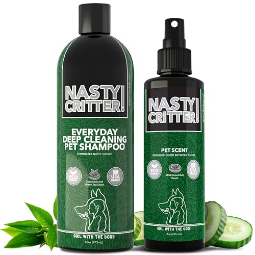 Nasty Critter! by Girl With The Dogs - Everyday Deep Cleaning Dog Shampoo 16 Oz and Pet Scent