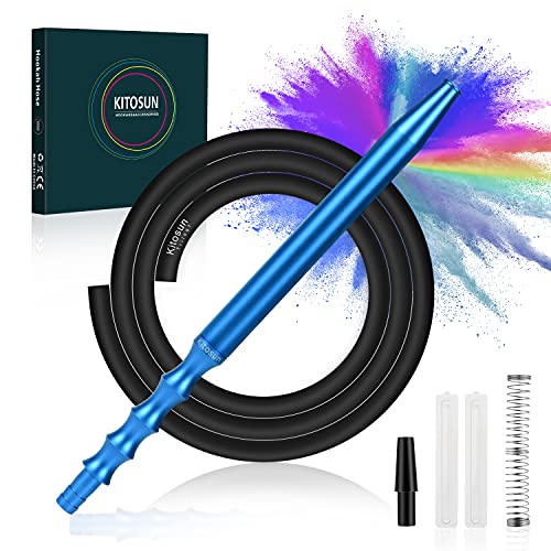 Shisha Schlauch mit Mundstücke set - 100% Waschbarer Wasserpfeife Silikonschlauch 1,5 Meter lang Universal…