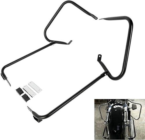 Alforja para alforja Soporte de riel de protección Barra de soporte de montaje lateral para Harley Touring Road King FLHT FLHTCU FLHRC FLT Street