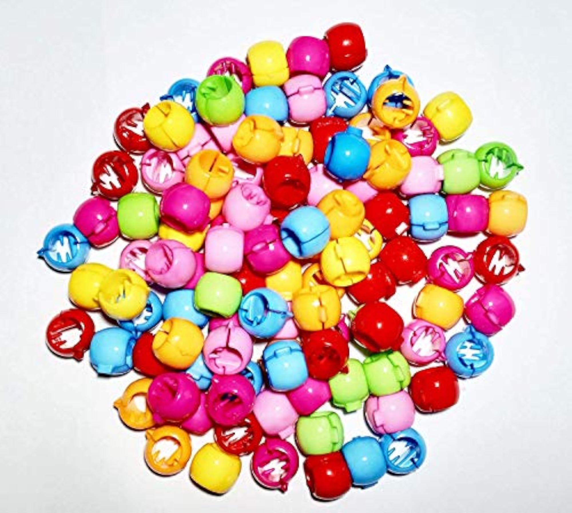Plastic Hair Tic Tacs Clips for Girls, Multicolor Pack of 50
