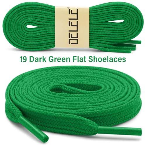 Image of DELELE Solid Flat Shoelaces Hollow Thick Athletic Shoe Laces Strings 2 Pair