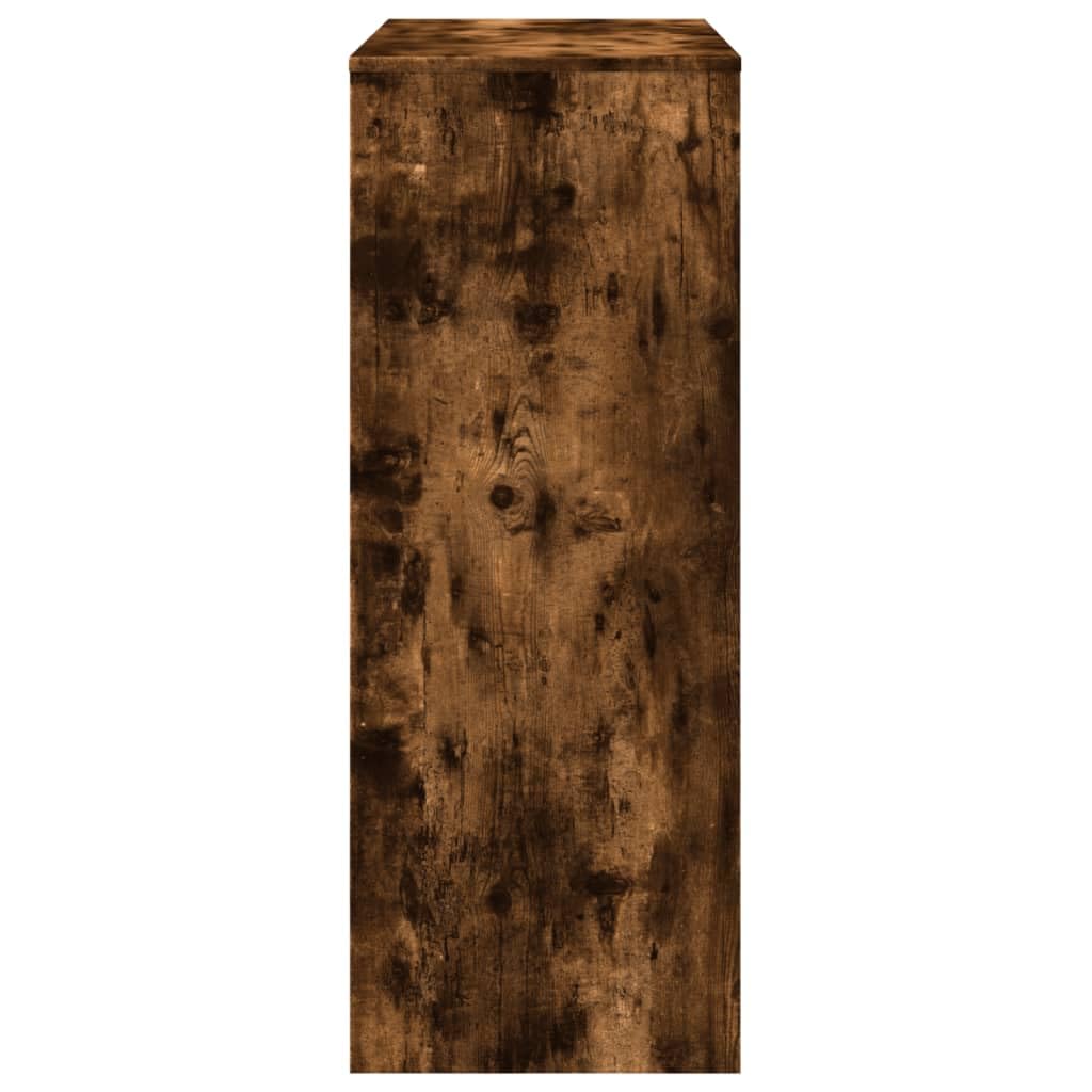 Stół barowy z regałami 90 x 40 x 103,5 cm drewno drewno wędzony dąb