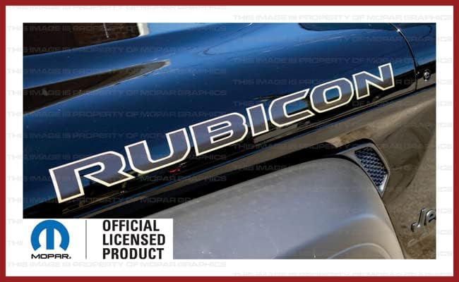 Decal Mods Rubicon 392 Bronze Gold Hood Graphic Decals Stickers fits Jeep Wrangler & Gladiator JL/JT Rubicon (2018-2024) (Set of 2) FB392O (Black w/392 Bronze Outline) FJ5S3