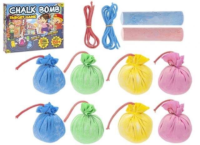 Explosive Fun Chalk Bomb Target Game Set - (12-Piece Set) - Premium Quality & Ultimate Outdoor Fun - Perfect for Kids and Adults
