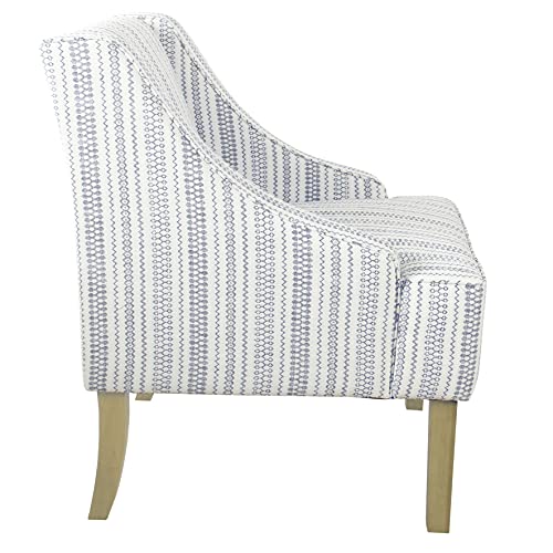 Image of HomePop Swoop Arm Accent Chair - Ivory Stripe
