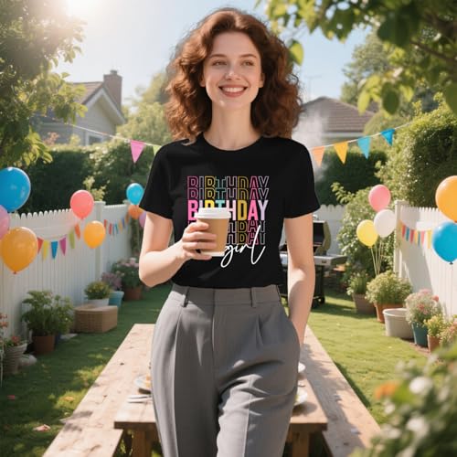 Birthday Girl Shirts for Women Happy B-Day T-Shirt Birthday Squad Tee Tops2