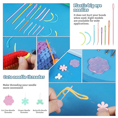 image for UzecPk 70PCS Yarn Needles Set, Darning Needles Kit, Big Eye Blunt Need