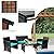Tangkula 6 Pieces Patio Furniture Set, Outdoor Sectional Conversation PE Rattan Sofa Set with 1 Loveseat, 1 Coffee Table, 2 Armchairs and 2 Ottomans for Garden, Deck, Backyard and Poolside (Turquoise)