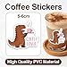 Bellsche 100 Pieces Funny Coffee Stickers -Vinyl Coffee Bottle Sticker for Cups, Water Bottles, Scrapbook, Laptops, Journals