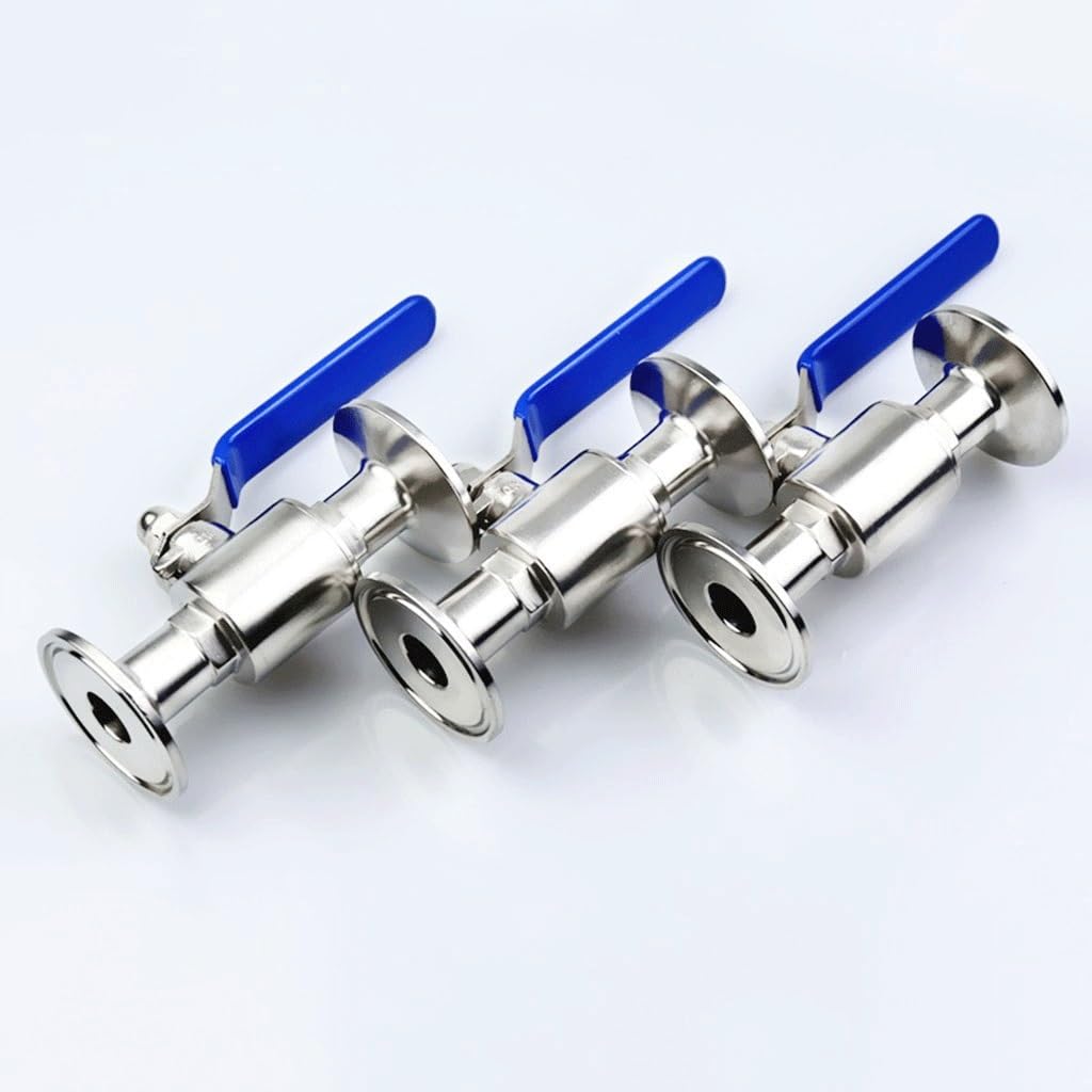Valvola A Sfera Sanitaria In Acciaio Inox Da 1pcs 304, TRI CLAMP Ferrule Od. For Diario Homebrew. (Size : 32mm x Ferrule 50.5)