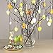 com-four® Huevos de Pascua 32x Pintados a Mano para Colgar - Decoración...