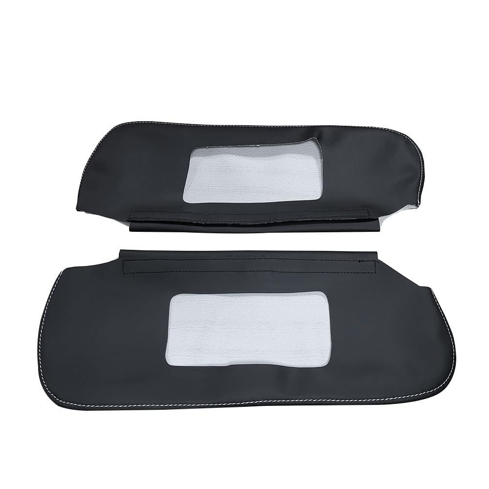 Zieichy Left and Right Side Car Sun Visor Cover Pair for Chevy Camaro 1993-2002, Sunvisor Covering Compatible with Firebird 1993-2002, Microfiber Leather,Trim-Gray Stitch