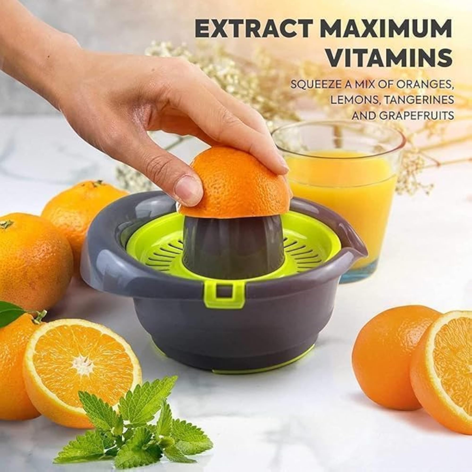 Lock It Juicer Hand Press Manual Fruit Juicer