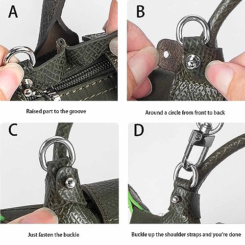 Image of Leather Purse Straps Replacement Shoulder Strap Leather Adjustable Crossbody Strap Suitable for Long champ Handbags