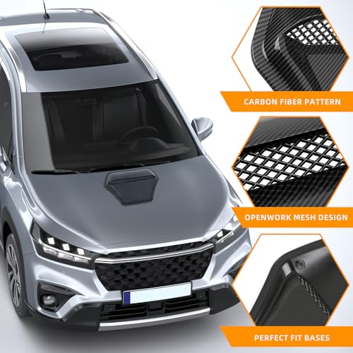 Image of Hood Vents for Cars,Universal Hood Scoop,Universal Engine Hood Air Vent for Trucks,Suit for Dodge Ram 1500 2500 3500Chevy Silverado, F-150, F-250, F-350