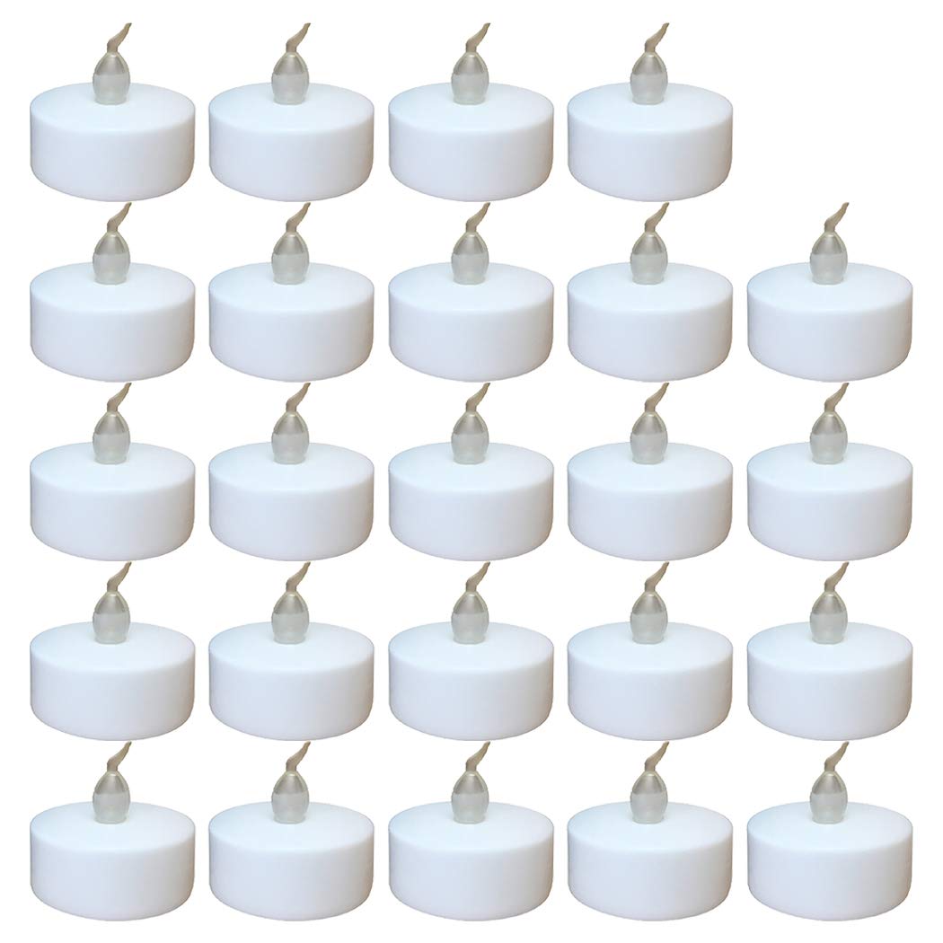 Outgeek 24PCS Flameless Votive Tealights with Warm White Flickering