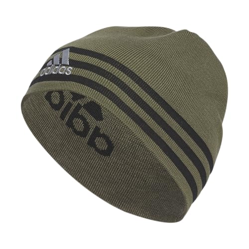 Image of adidas Men's Reversible Skully Beanie - Two-Sided Skull Cap Winter Hat
