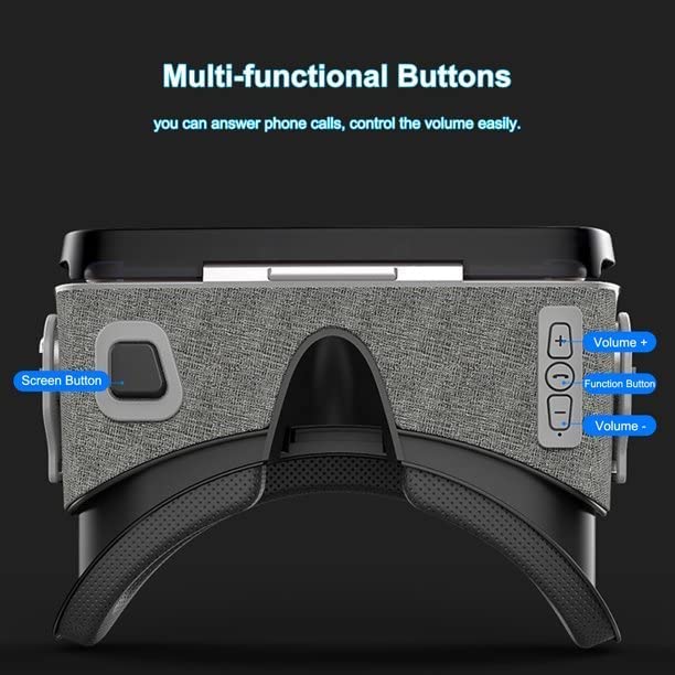 Image of HD Virtual Reality Headset w /Controller /Gamepad,VR Headsets for iPhone /Android,3D VR Glasses for TV, Movies & Video Games-VR Goggles Compatible with iOS, Android Phones (B76)