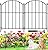 Decorative Garden Fence 17in (H) x10ft (L), Arched Rustproof Metal No Dig Fence for Dogs & Rabbit, Ornamental Animal Barrier for Flower Beds, Border Panels Fencing for Yard & Patio Outdoor Decor