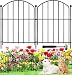 Decorative Garden Fence 17in (H) x10ft (L), Arched Rustproof Metal No Dig Fence for Dogs & Rabbit, Ornamental Animal Barrier for Flower Beds, Border Panels Fencing for Yard & Patio Outdoor Decor