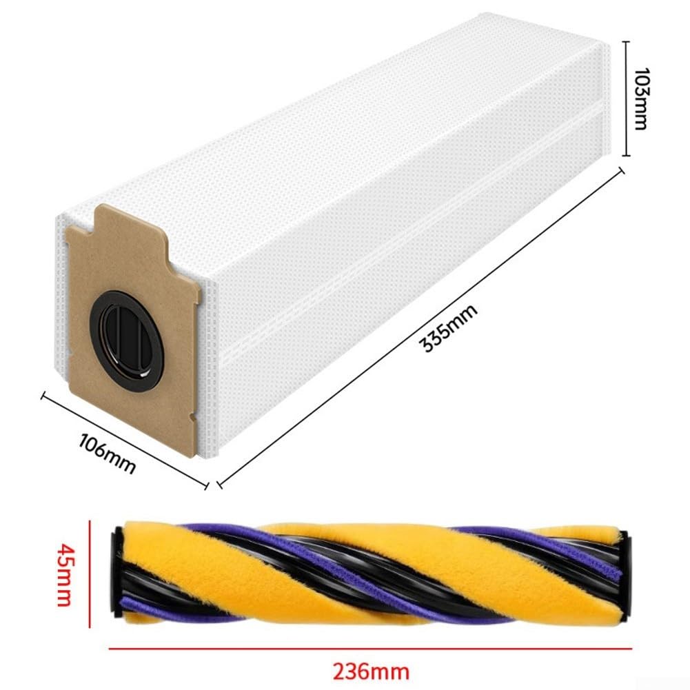 Kit de piezas de repuesto para Z40 con filtro HEPA lavable, cepillo de rodillo principal, filtro premotor y bolsas de polvo de alta capacidad para aspiradora Z40 Station (B)