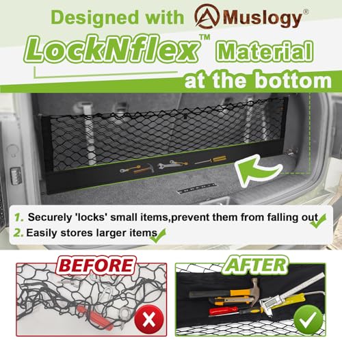 image for Muslogy Envelope Style Trunk Cargo Net Compatible with 2015-2024 2025 