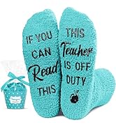 HAPPYPOP Appreciation Gifts for Teachers Women, Cool Funny Teacher Gifts Teacher Socks for Women