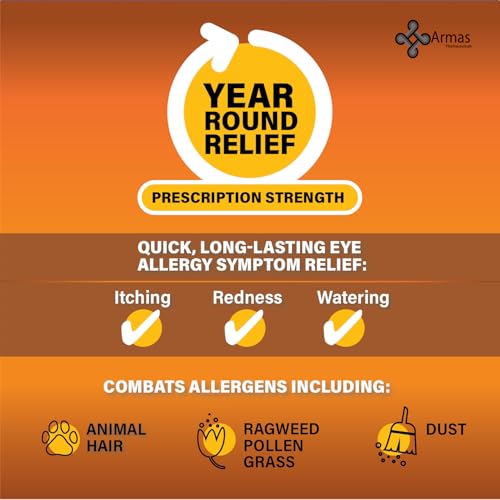 armas allergy eye drops itch relief works in minutes relief for up to 12 hours prescription strength ketotifen antihistamine solution 30 day supply 017 fl oz