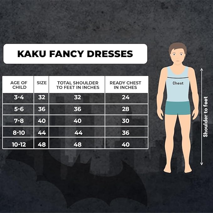 Image of Kaku Fancy Dresses Superhero Costume for Kids - Fancy Dress Outfit for Birthday, Halloween, Role Play