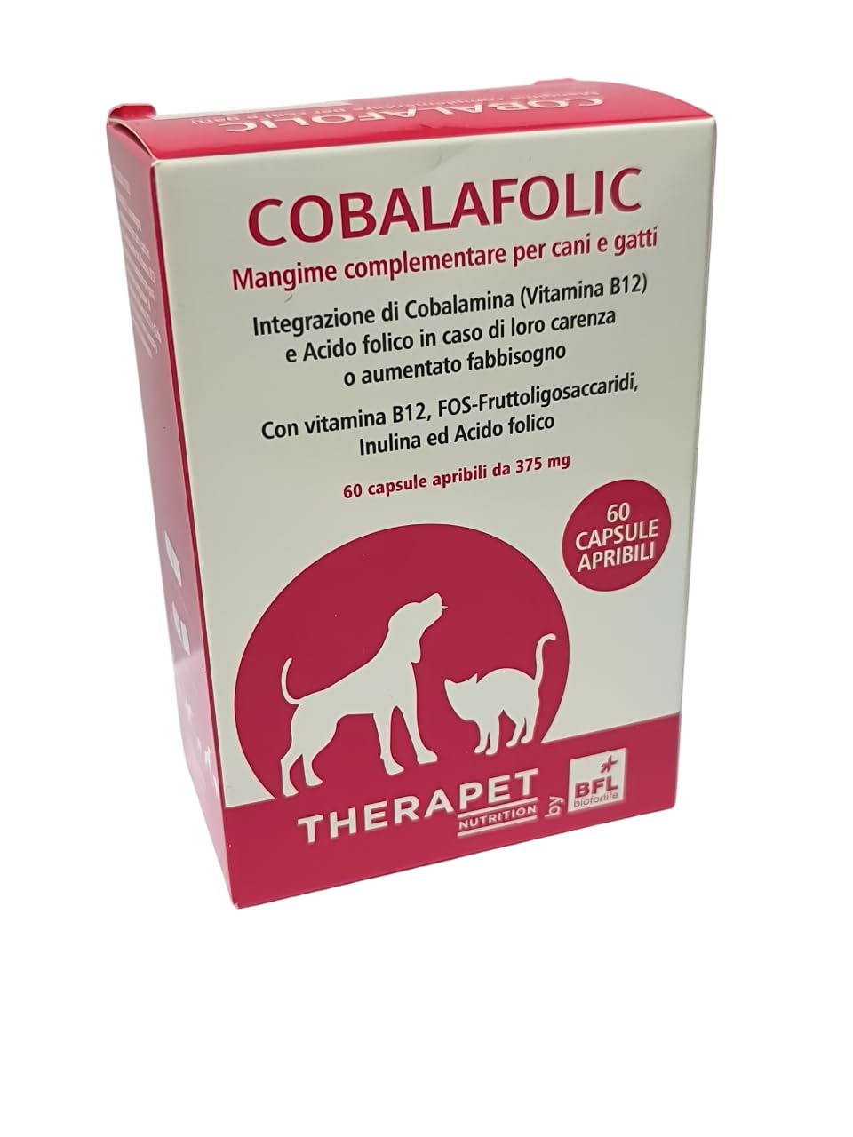 Generico BIO4LIFE | Cobalafolic 60 Capsule, integratore per Cani e Gatti per integrazione di Cobalamina (Vitamina B12) e Acido Folico in Caso di carenza o Aumentato fabbisono