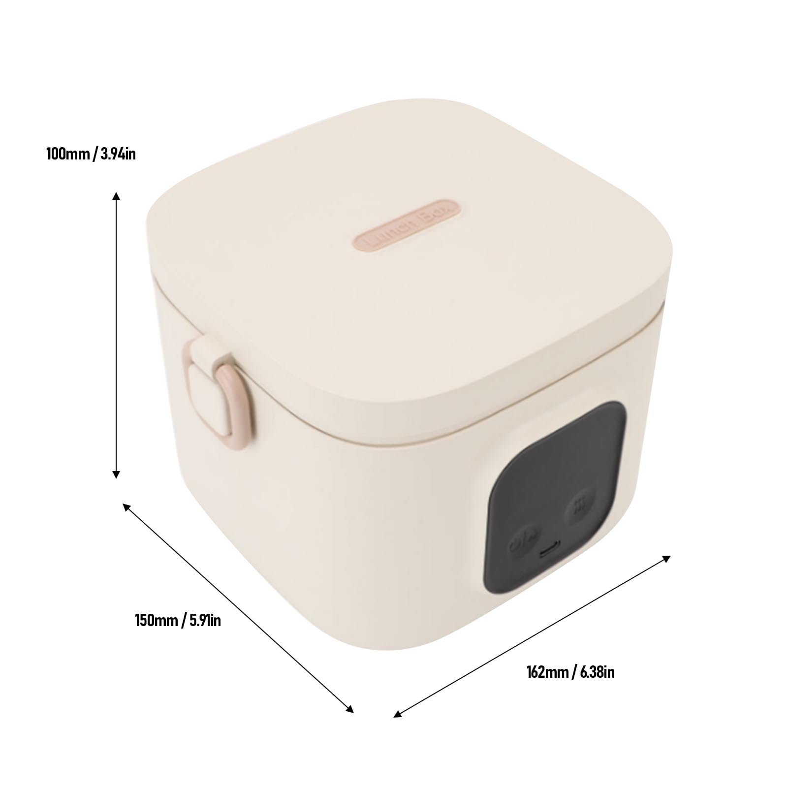 Lonchera Eléctrica, 500 Ml 304 Temperatura de Acero Inoxidable Ajustable Autodealimentación RECARGABLE Caja de Lonchera Almuerzo Portátil Lundeo Calefactor Eléctrico para Adultos