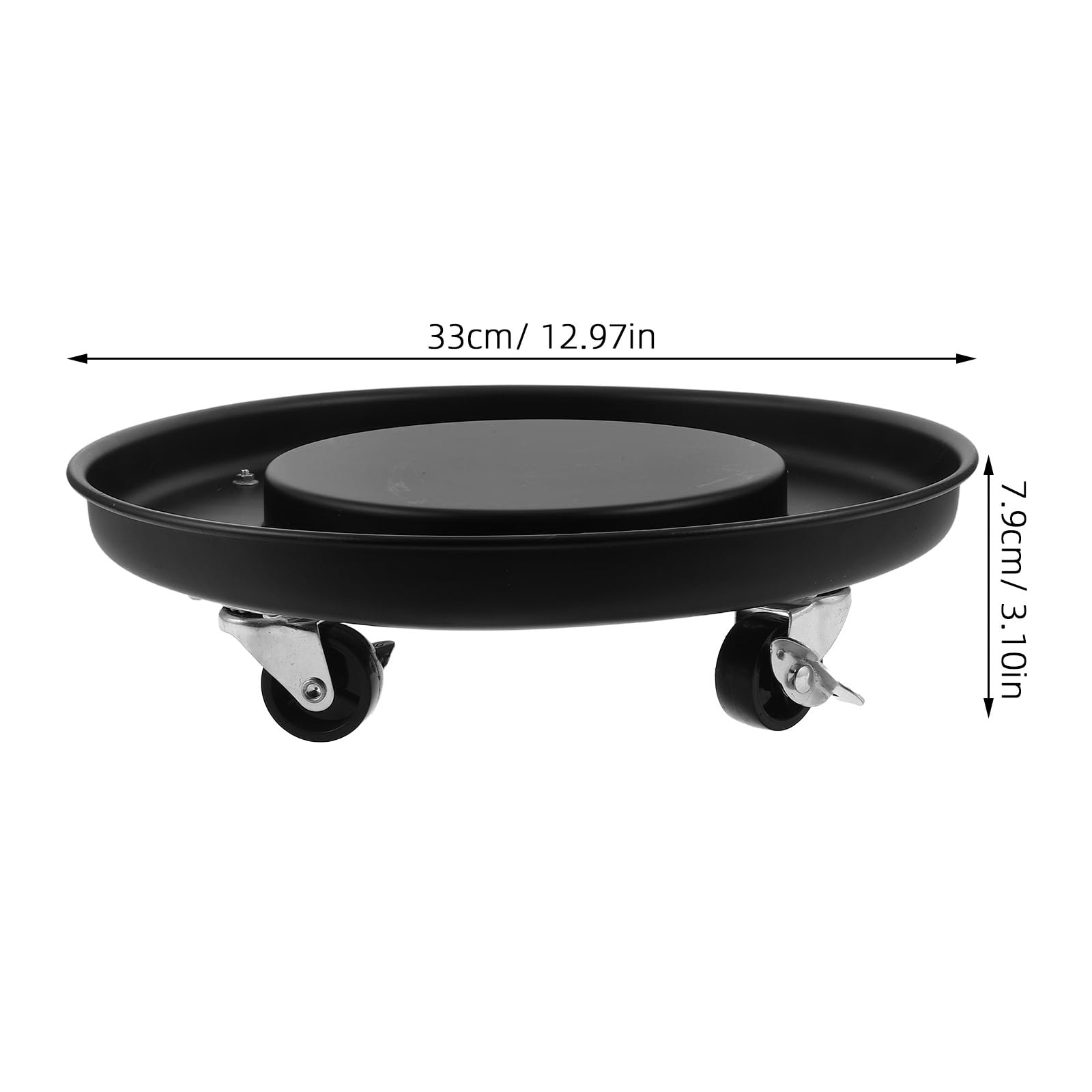 Toddmomy Chariot à Plantes à roulettes : Chariot à Plantes Roulant en Acier Inoxydable - pour Pots de Fleurs de 33 cm avec Roulette Frein pour l'intérieur et l'extérieur