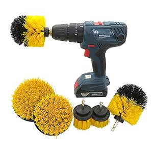 Bevestigingsset voor boorborstels, boorborstel, prestatie, scrubber, boor, opzetborstel – badkamer, oppervlakken, bad…