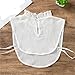 Detachable Cotton Stand Fake Collar Blouse for Women - Stylish Lapel Top with Tie Decoration(White)